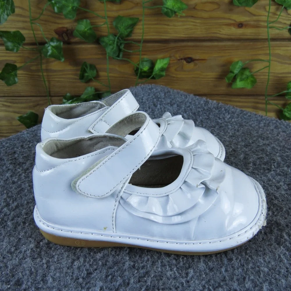 Laniecakes Toddler Girl 7 White Synthetic Mary Jane Dress Shoes‎